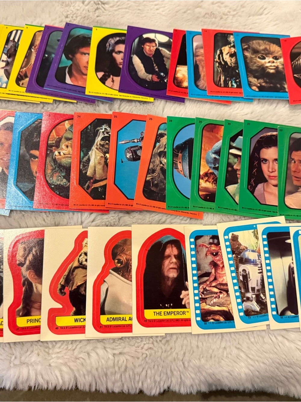 1983 Topps Return of the Jedi Stickers